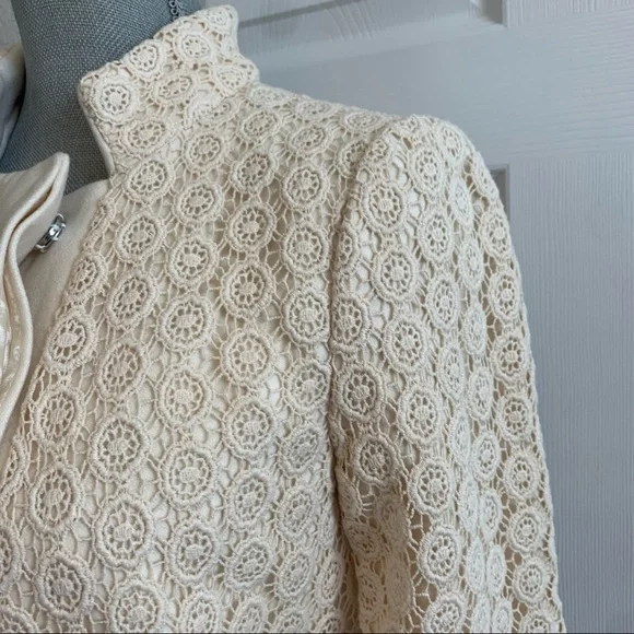 PIM & LARKIN size XS stunning cream jacket with crochet embroidery detail - Picture 3 of 16